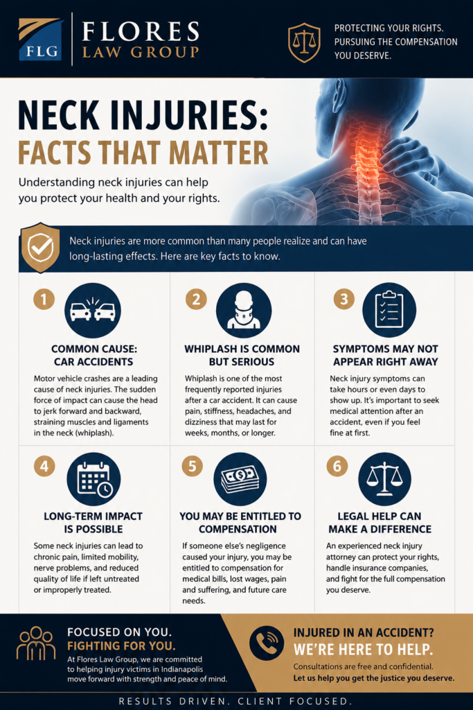 Indiana neck injuries infographic
